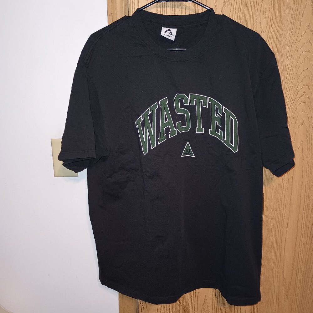 NEW Eco Life Wasted Collective "Wasted" Short Sleeve T-Shirt Black XL